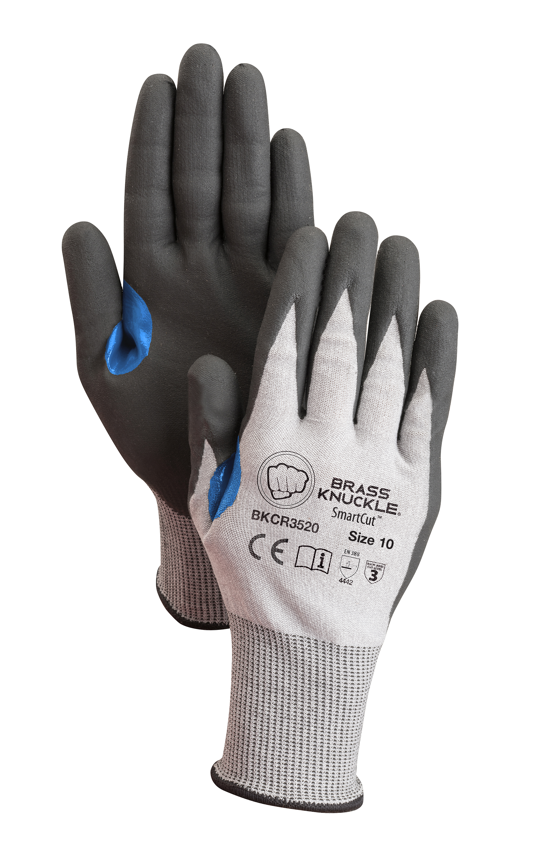 HPPE CR Level A2 Shell Form Nitrile Coating Reinforces Thumb Crotch Glove - Latex, Supported